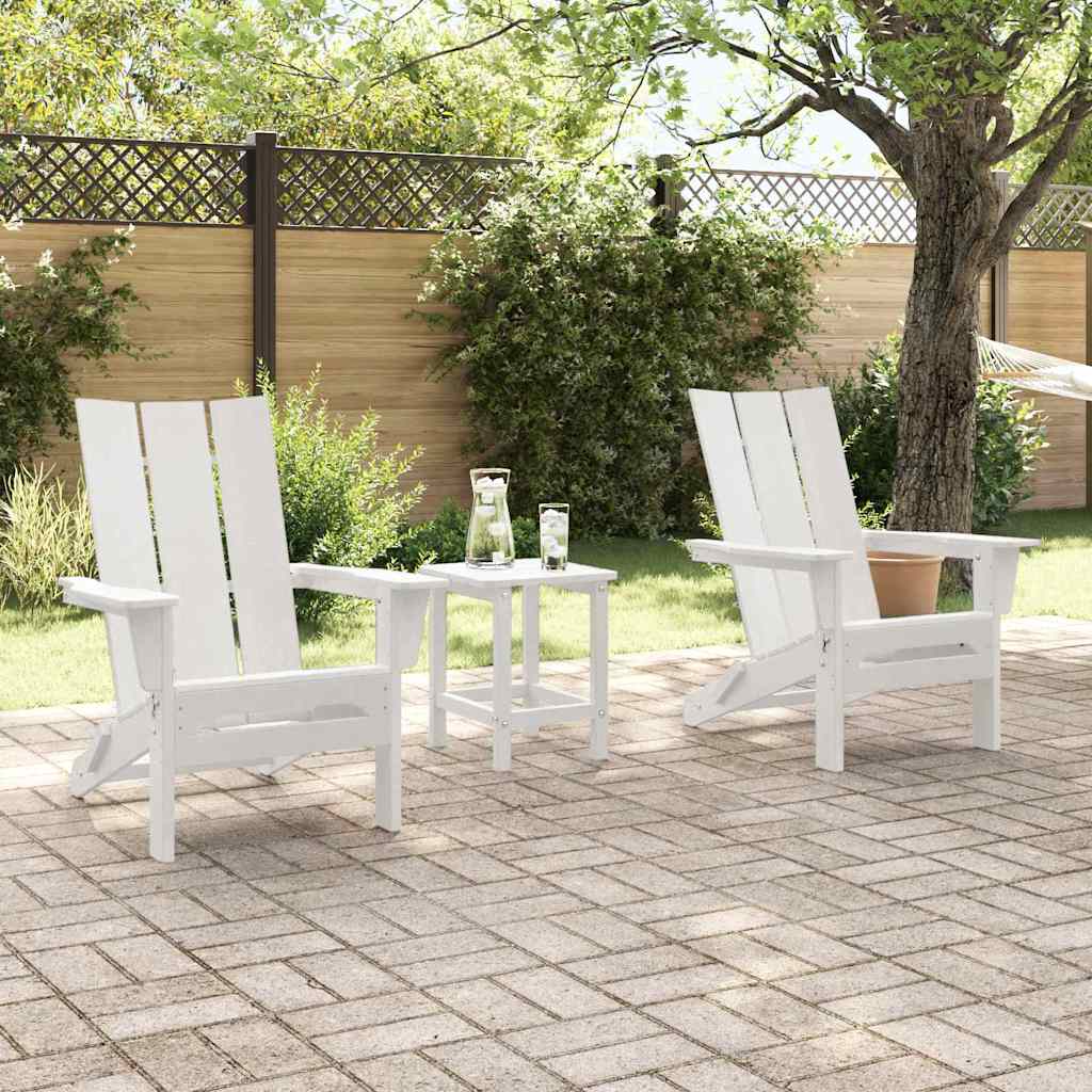 Garden Lounge Furniture 2 pcs White 74.5 x 80.5 x 90cm Plastic